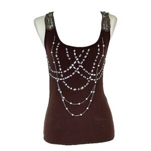 Vintage Tank Disco Boho Fairy‎ Core Indie Punk Racer Back Tank By Fun House